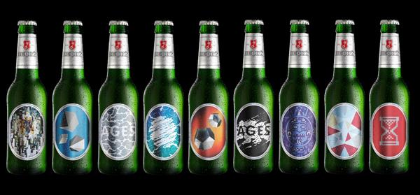Beck's art labels found on a limited-edition range of Beck's bottles.